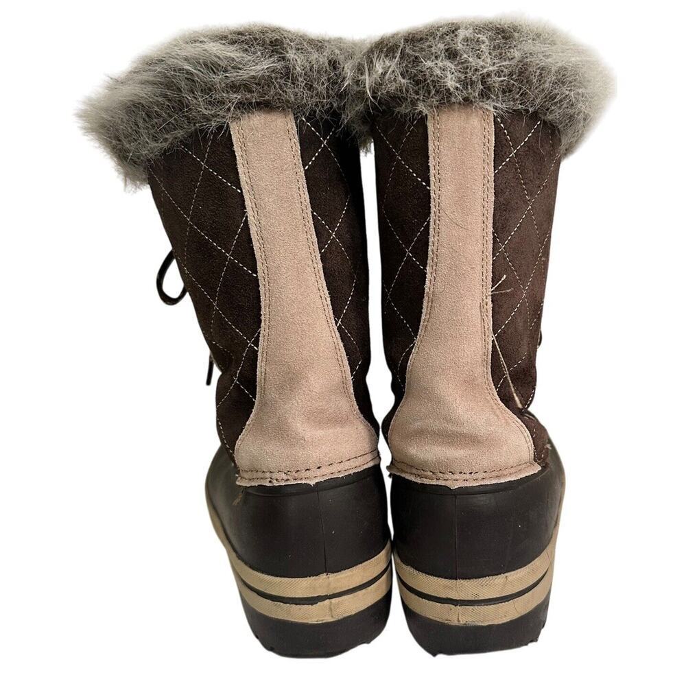 Polar Edge Thinsulate Suede Leather Faux Fur Boots Winter Womens Sz 7 Gorpcore - Picture 6 of 16